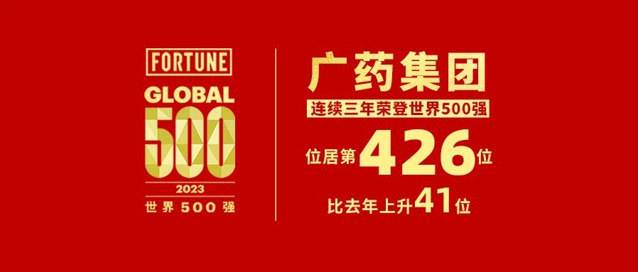 上升41位！白云山皇冠现金公司热烈祝贺广药集团天下500强排名再立异高